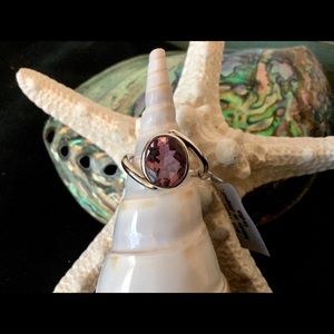 Unique Sterling Silver and Amethyst Ring